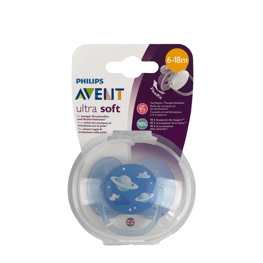 Philips Fopspeen Avent Ultra Soft Blauw